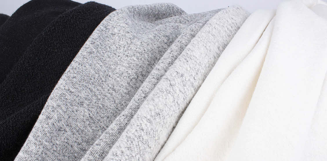 Organic cotton and hemp sweat fabrics