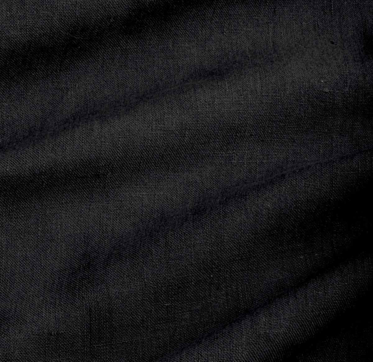 Black fine woven hemp fabric