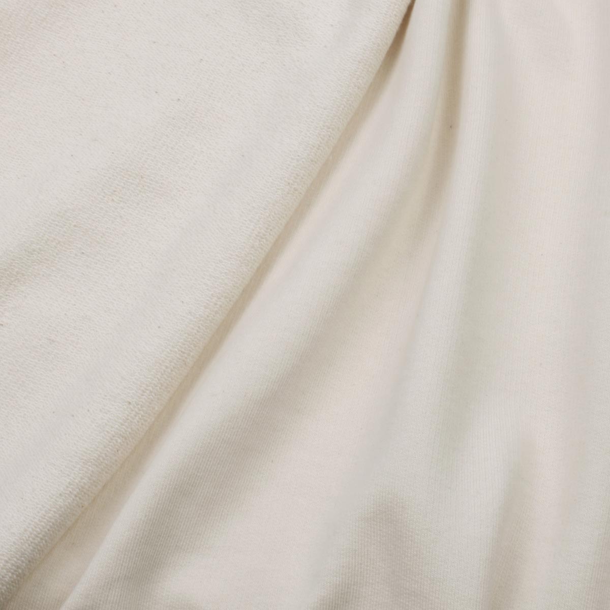 Unbrushed organic cotton sweat natural colour