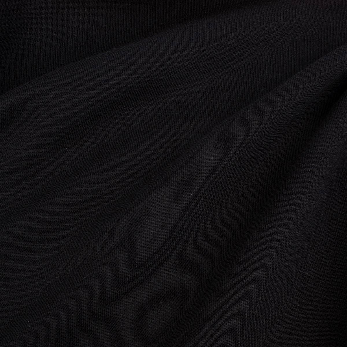 Heavy black organic cotton sweat fabric