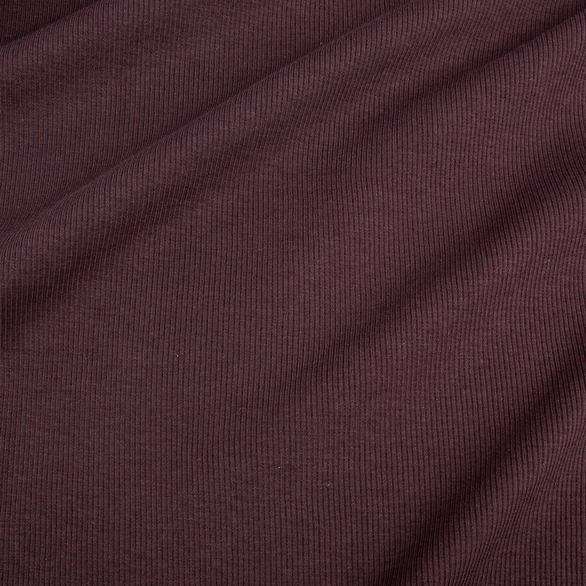 Brown organic cotton rib 2x2 Ecological Textiles