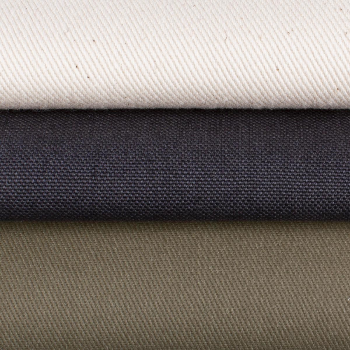 Sample set of water repellent fabrics